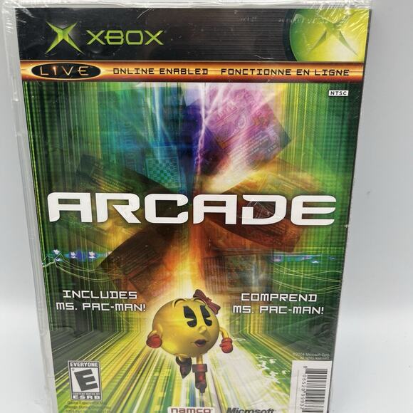 Xbox Arcade: Ms Pac-Man (Microsoft Xbox, 2004) MechAssault 2 Lone Wolf SEALED - Picture 3 of 9